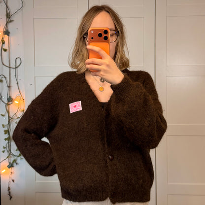 Cardigan en laine boutons cœur