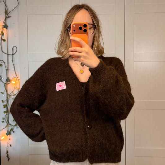 Cardigan en laine boutons cœur