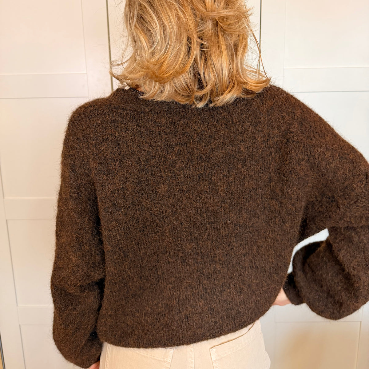 Cardigan en laine boutons cœur