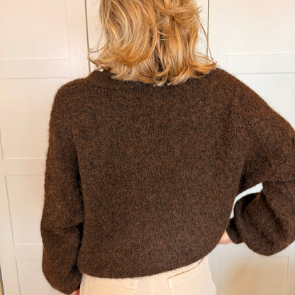 Cardigan en laine boutons cœur