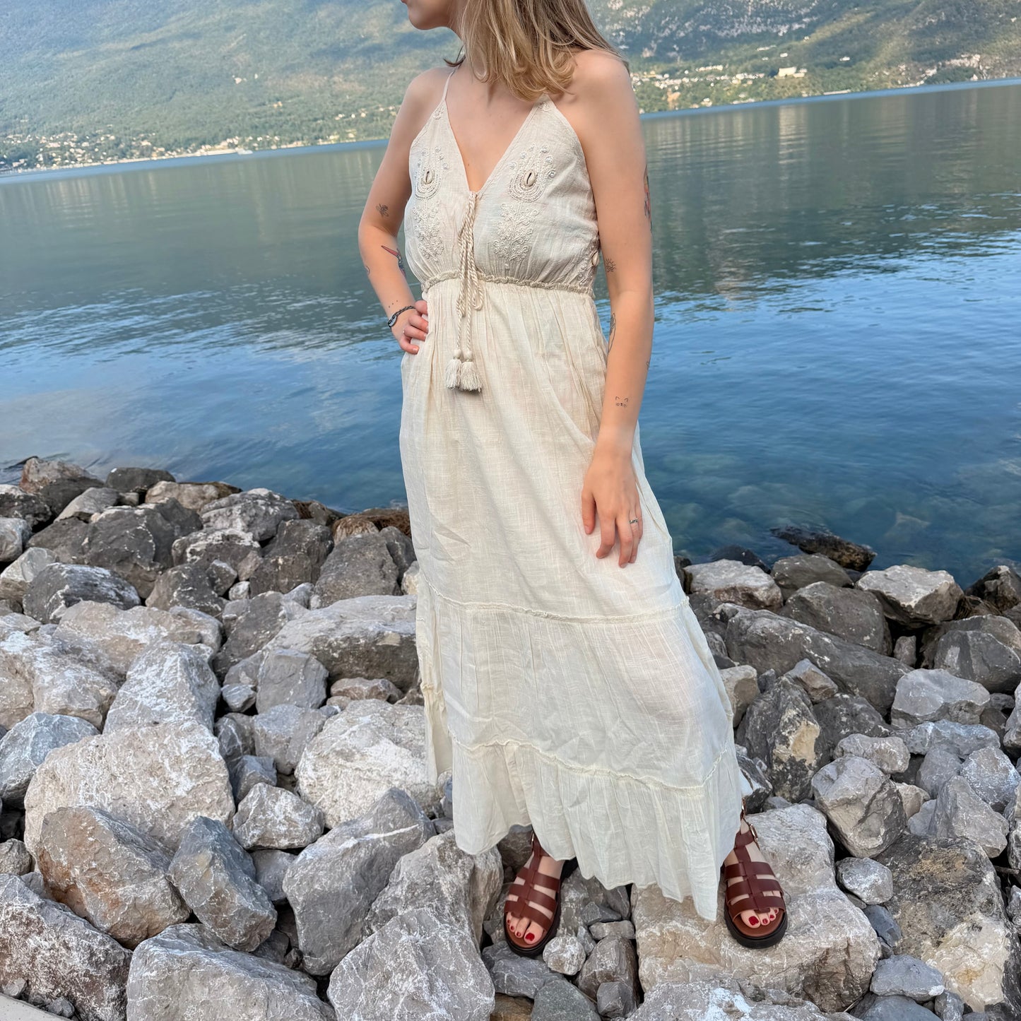 Robe bohème brodée