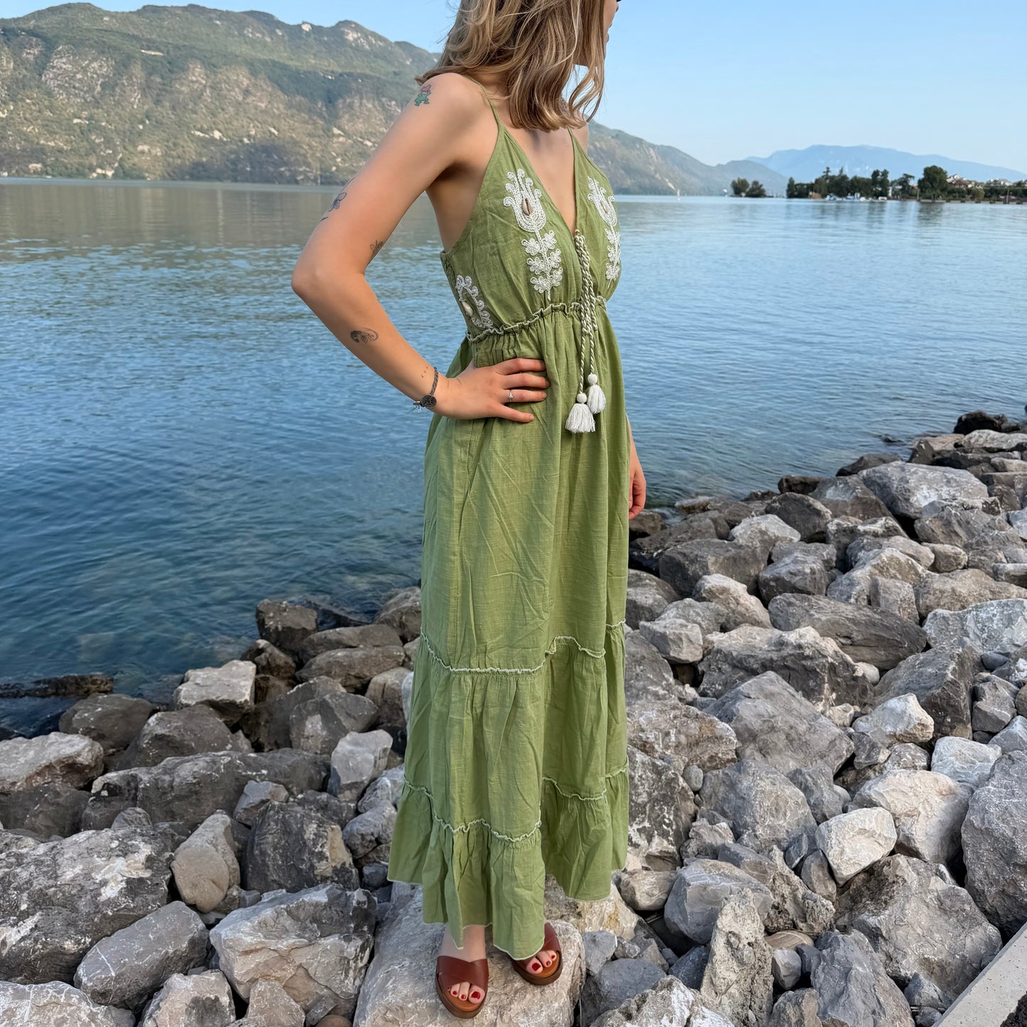 Robe bohème brodée