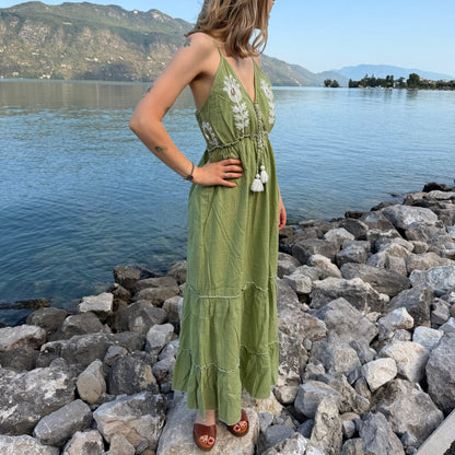 Robe bohème brodée