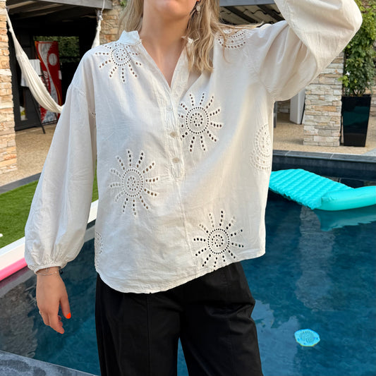 Blouse broderie Soleil