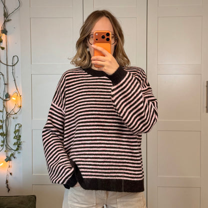Pull à rayures en laine & alpaga Iconic