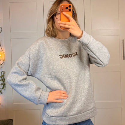 Sweat molletonné Iconic Léopard
