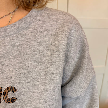 Sweat molletonné Iconic Léopard