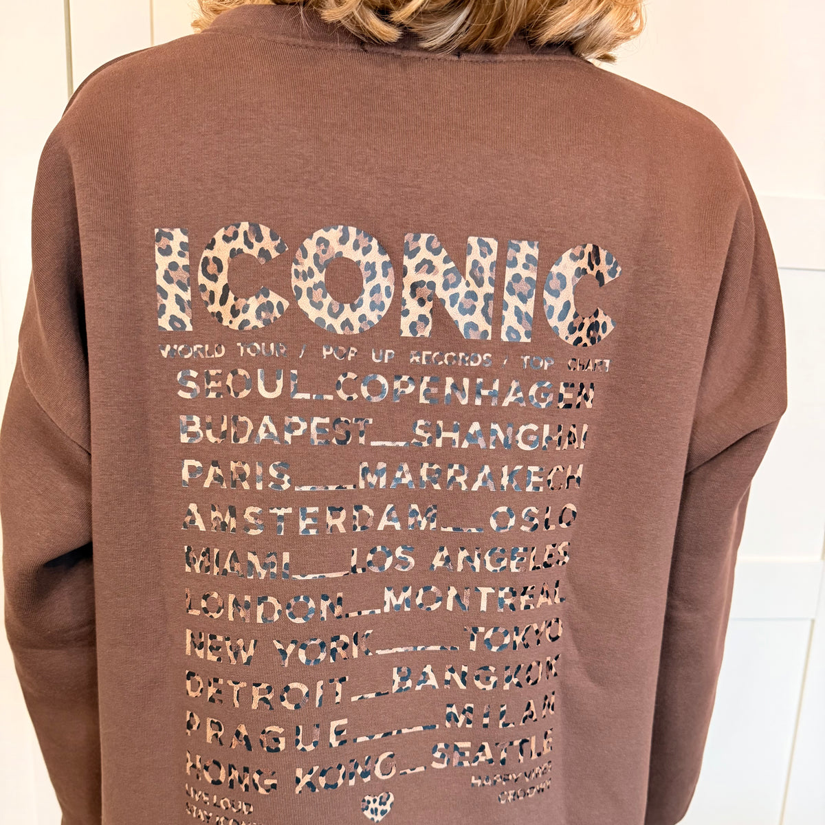 Sweat molletonné Iconic Léopard