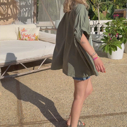 Blouse manches chauve-souris